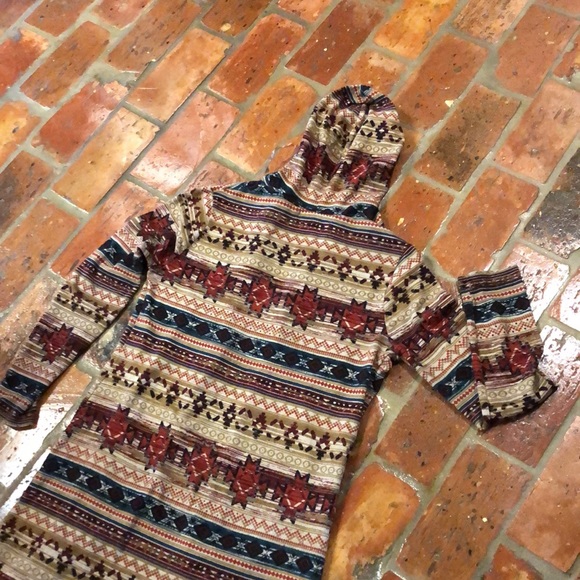 Almost Famous Tribal Aztec Western Duster Sweater szS - Picture 13 of 15
